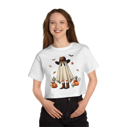 T-Shirt Corta Fantasma Sombrero y Botas Vaqueros/T-Shirt Halloween/T-Shirt Divertida