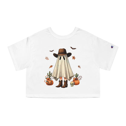 T-Shirt Corta Fantasma Sombrero y Botas Vaqueros/T-Shirt Halloween/T-Shirt Divertida