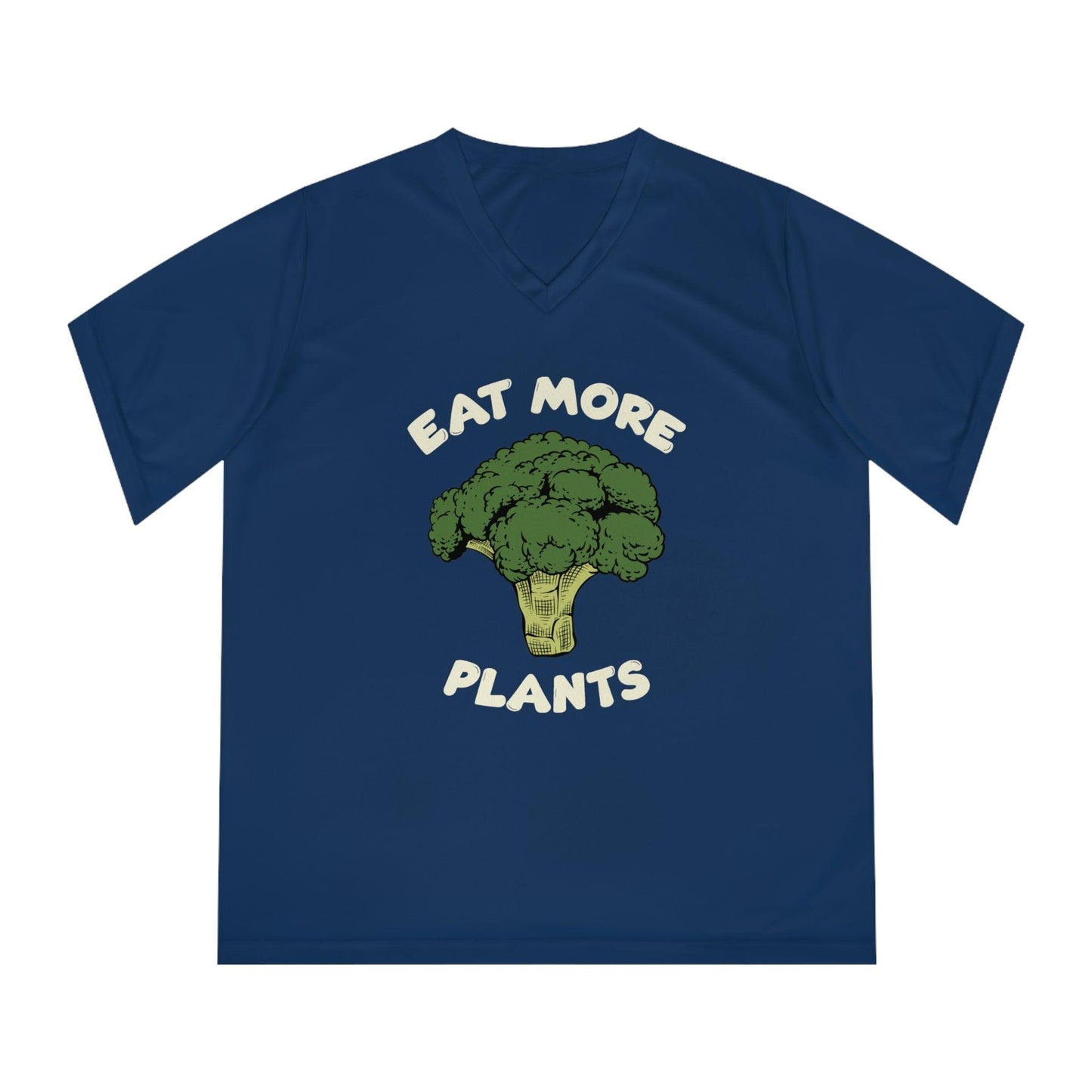 T-Shirt Cuello V  Protección UV-Mensaje 'Eat More Plant' /T-Shirt Promueve Estilo de Vida Saludable